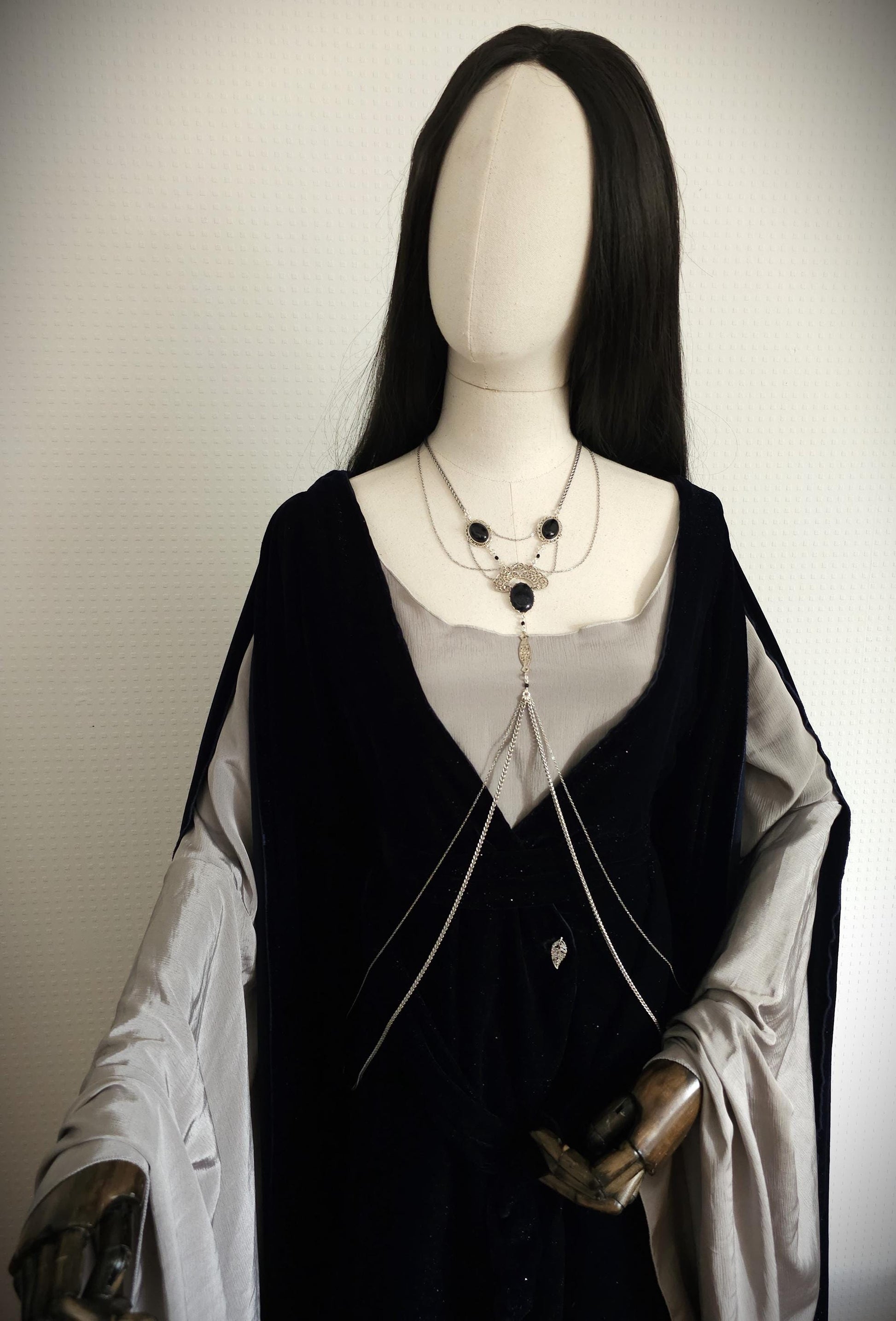 Bodychain "Sreléah" ~ Fantasy Kostüm Accessoire ~ Gothic Art Nouveau Schmuck ~ Körperkette und Bauchtanz ~