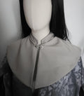 Nackenwärmer "Sylvaria", Elbische Gugel, Salbeigrün, Silber, Fantasy Accessoire, Mittelalter Schal, Hexen Capelet