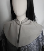 Nackenwärmer "Sylvaria", Elbische Gugel, Salbeigrün, Silber, Fantasy Accessoire, Mittelalter Schal, Hexen Capelet