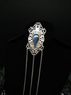 Art Nouveau Labradorite Brosche ~ Gothic, Fantasy & Mittelalter Accessoire