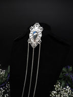 Art Nouveau Labradorite Brosche ~ Gothic, Fantasy & Mittelalter Accessoire