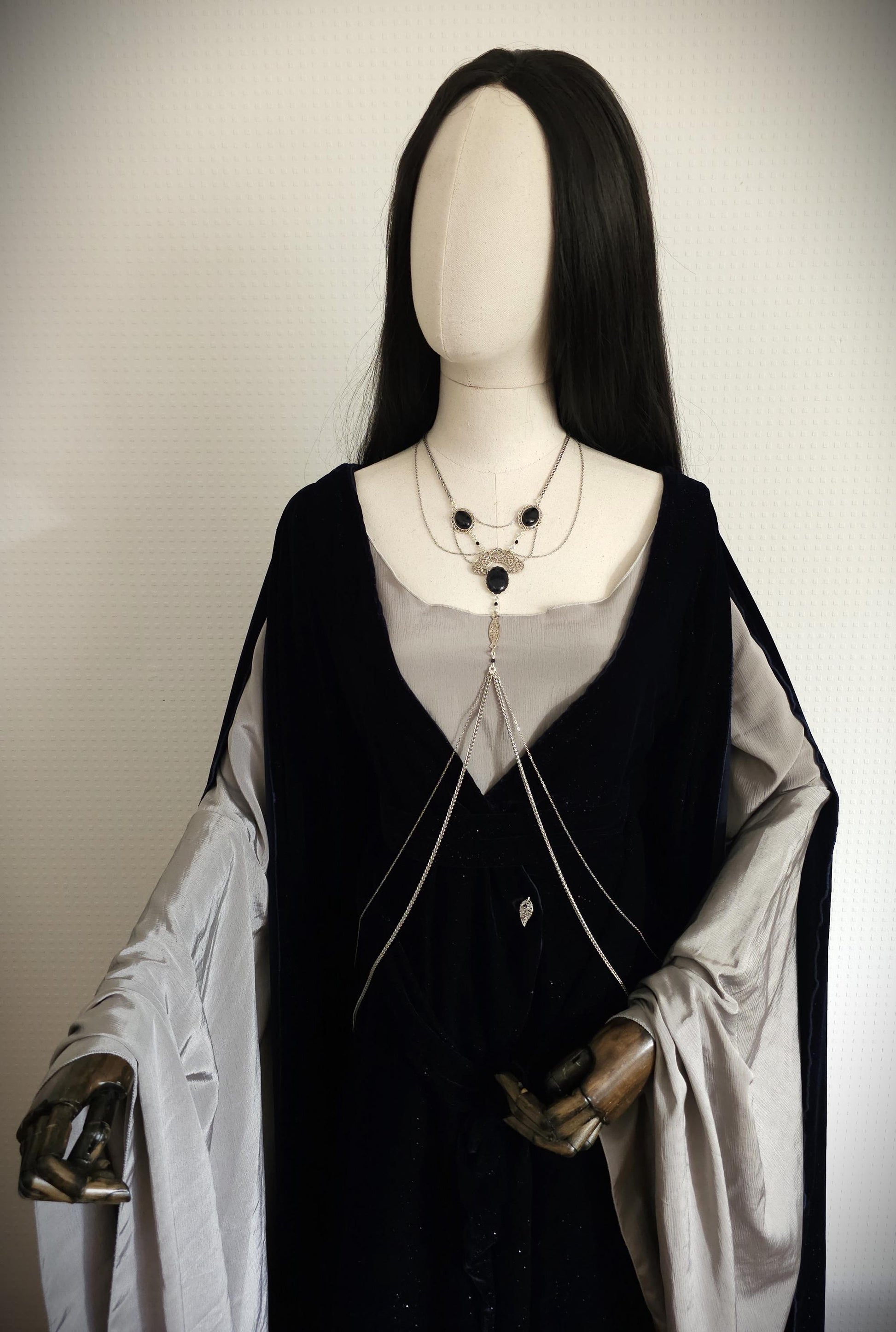 Bodychain "Sreléah" ~ Fantasy Kostüm Accessoire ~ Gothic Art Nouveau Schmuck ~ Körperkette und Bauchtanz ~