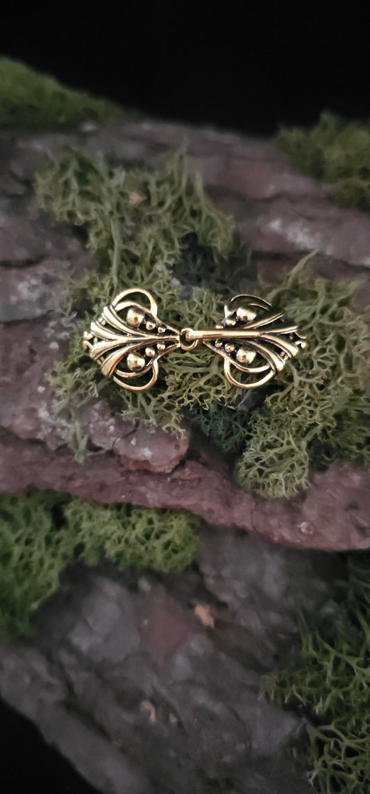 Gewandschließe Gold Art Nouveau - 1 Paar Schließe - Kostüm Accessoire