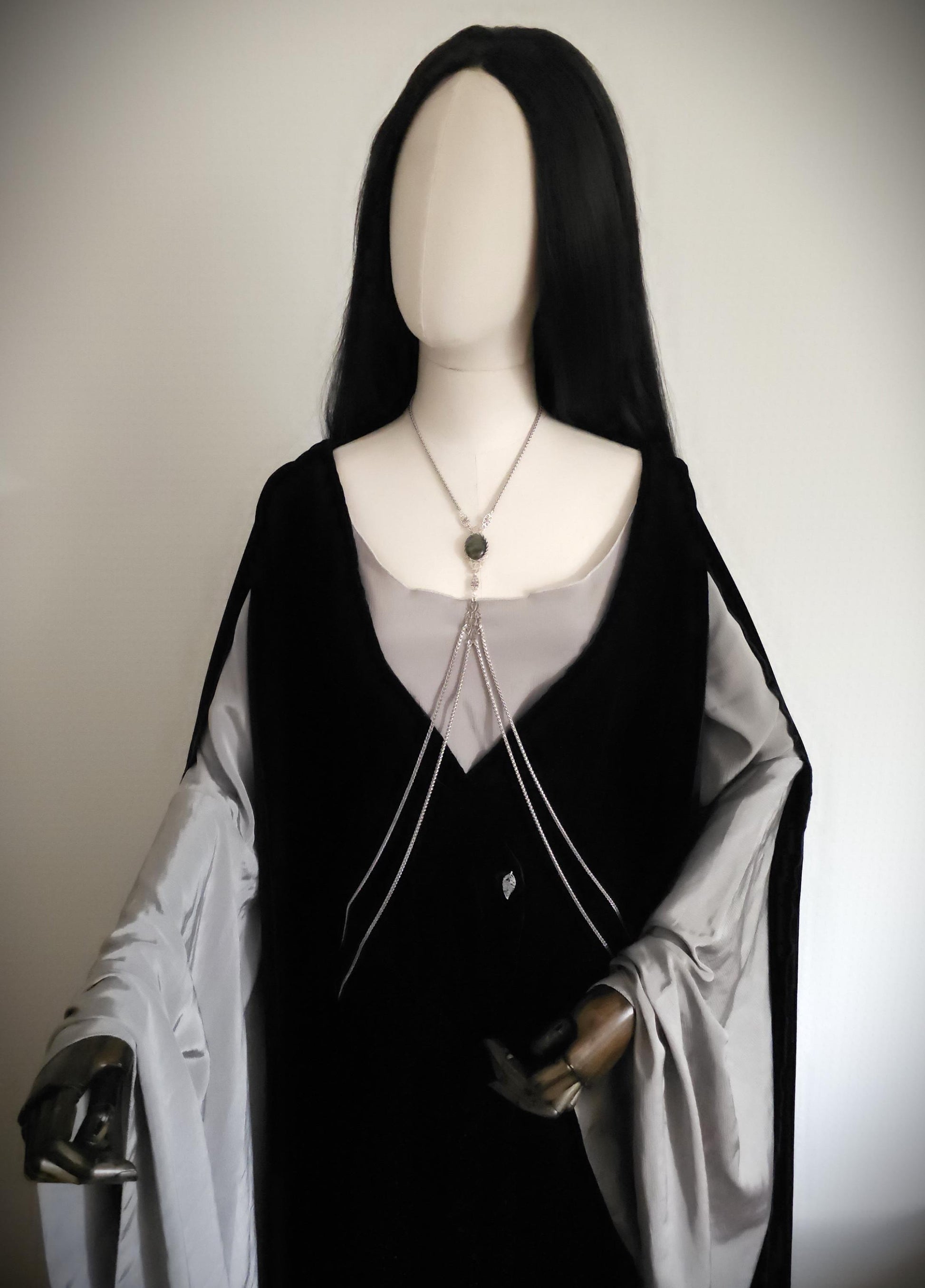 Bodychain "Meréah" ~ handgefertigte Körperkette mit Labradorit ~ Bauchtanz, Fantasy und Cosplay Kostüm Accessoire ~