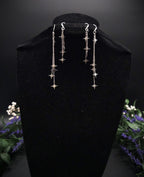 Kurze 925er Sterling Silber Stern-Ohrringe ~ Edelstahl Sterne ~ filigraner Ohrschmuck ~ Fantasy Ohrhaken