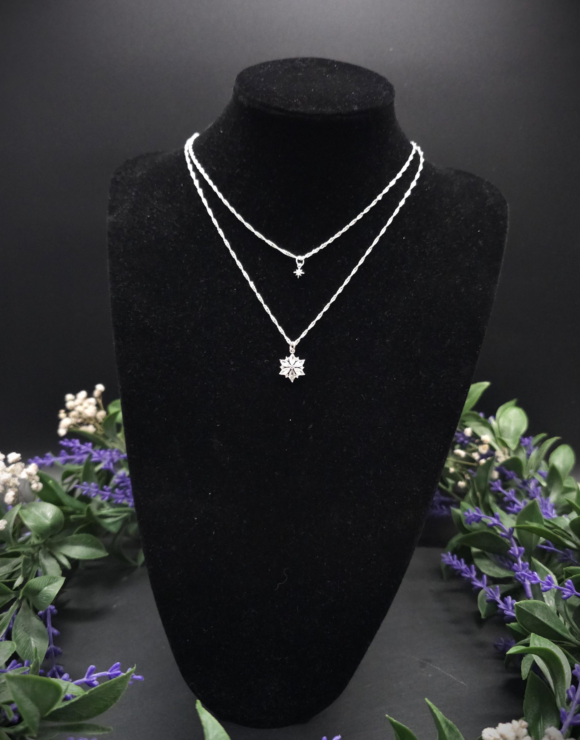 925 Sterling Silber Sternanhänger mit Zirkonia ~ Anhänger Auswahl ~ eleganter Silberschmuck ~ Sternkette