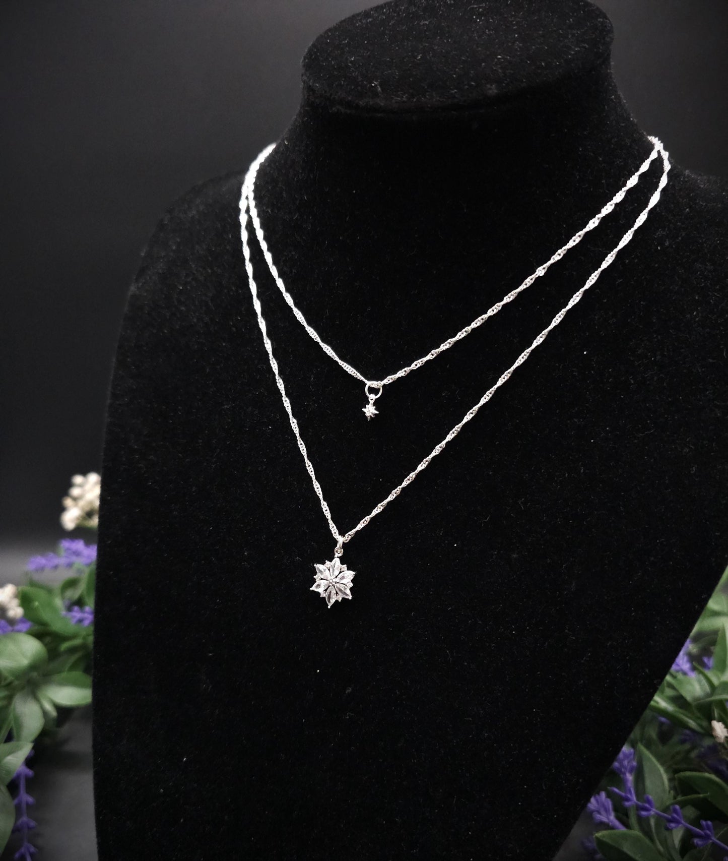 925 Sterling Silber Sternanhänger mit Zirkonia ~ Anhänger Auswahl ~ eleganter Silberschmuck ~ Sternkette