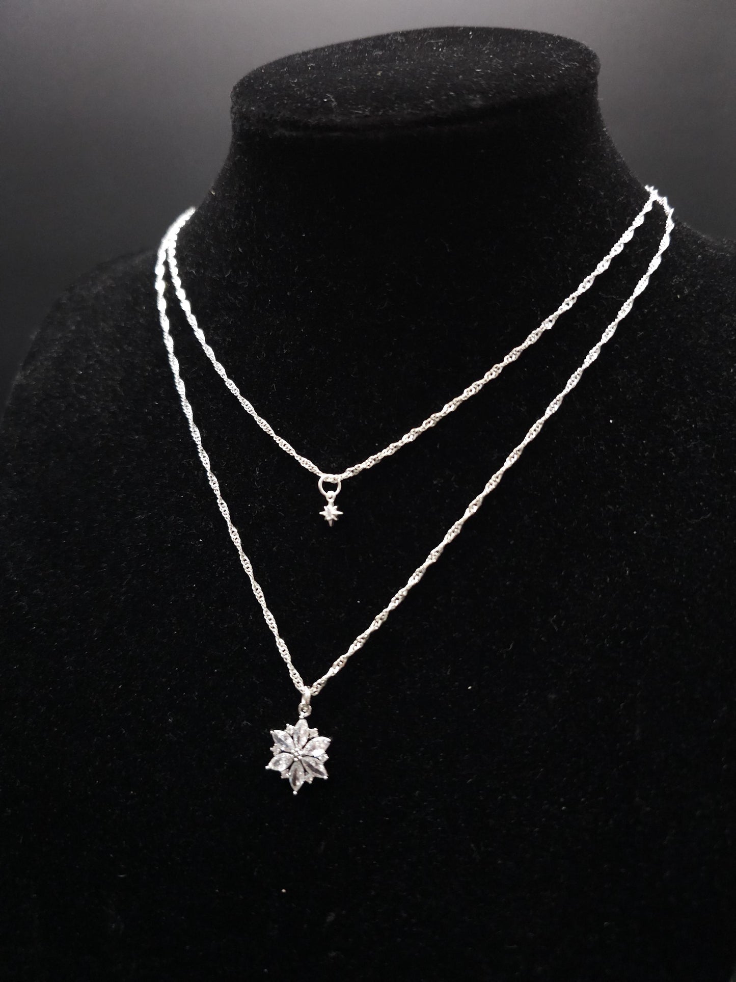 925 Sterling Silber Sternanhänger mit Zirkonia ~ Anhänger Auswahl ~ eleganter Silberschmuck ~ Sternkette