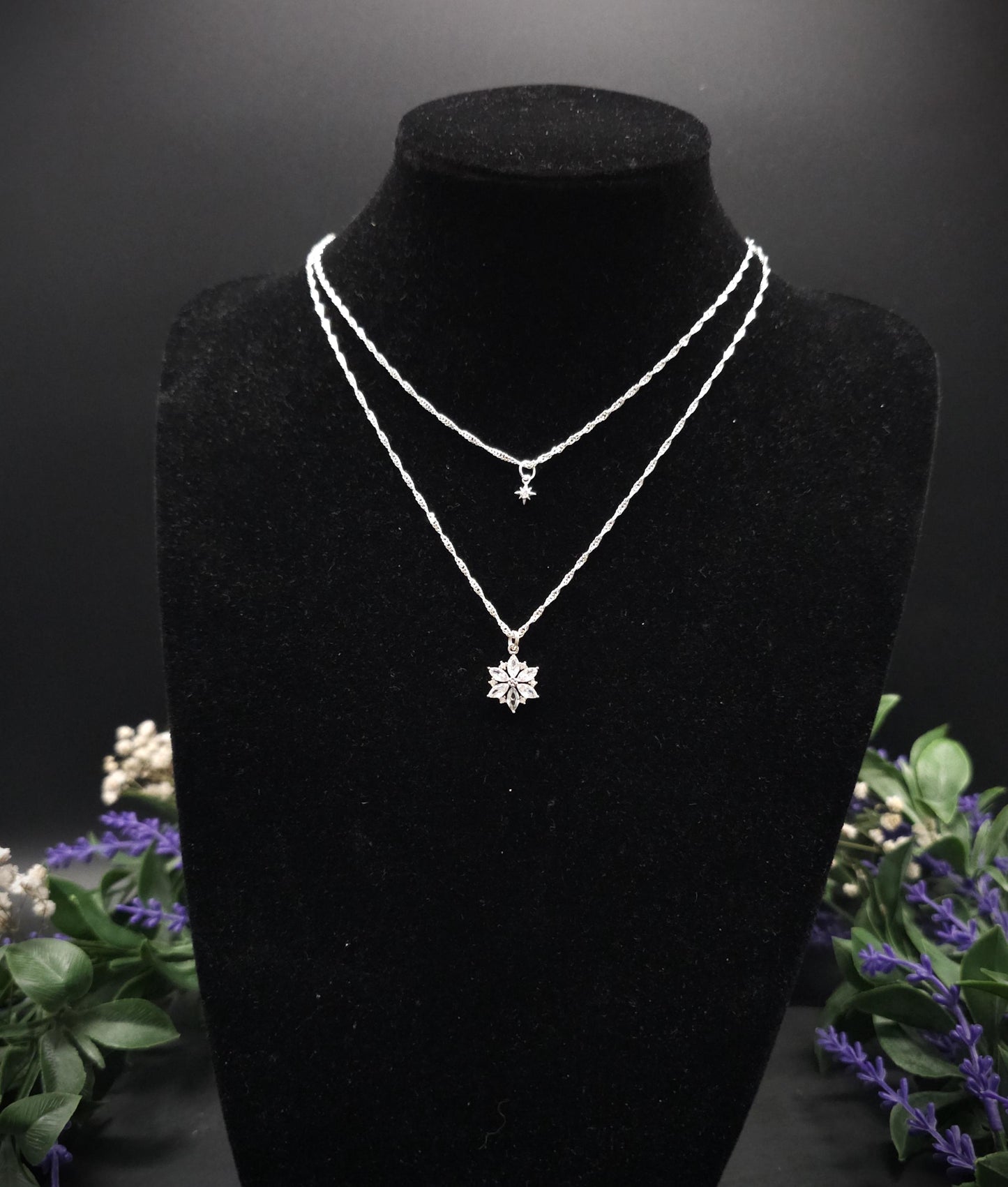 925 Sterling Silber Sternanhänger mit Zirkonia ~ Anhänger Auswahl ~ eleganter Silberschmuck ~ Sternkette