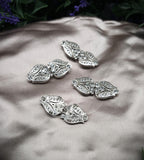 Vintage-Style Strass-Schließen ~ limitiert ~ Funkelnde Metallverschluss-Paare für DIY, Upcycling und Brautmode