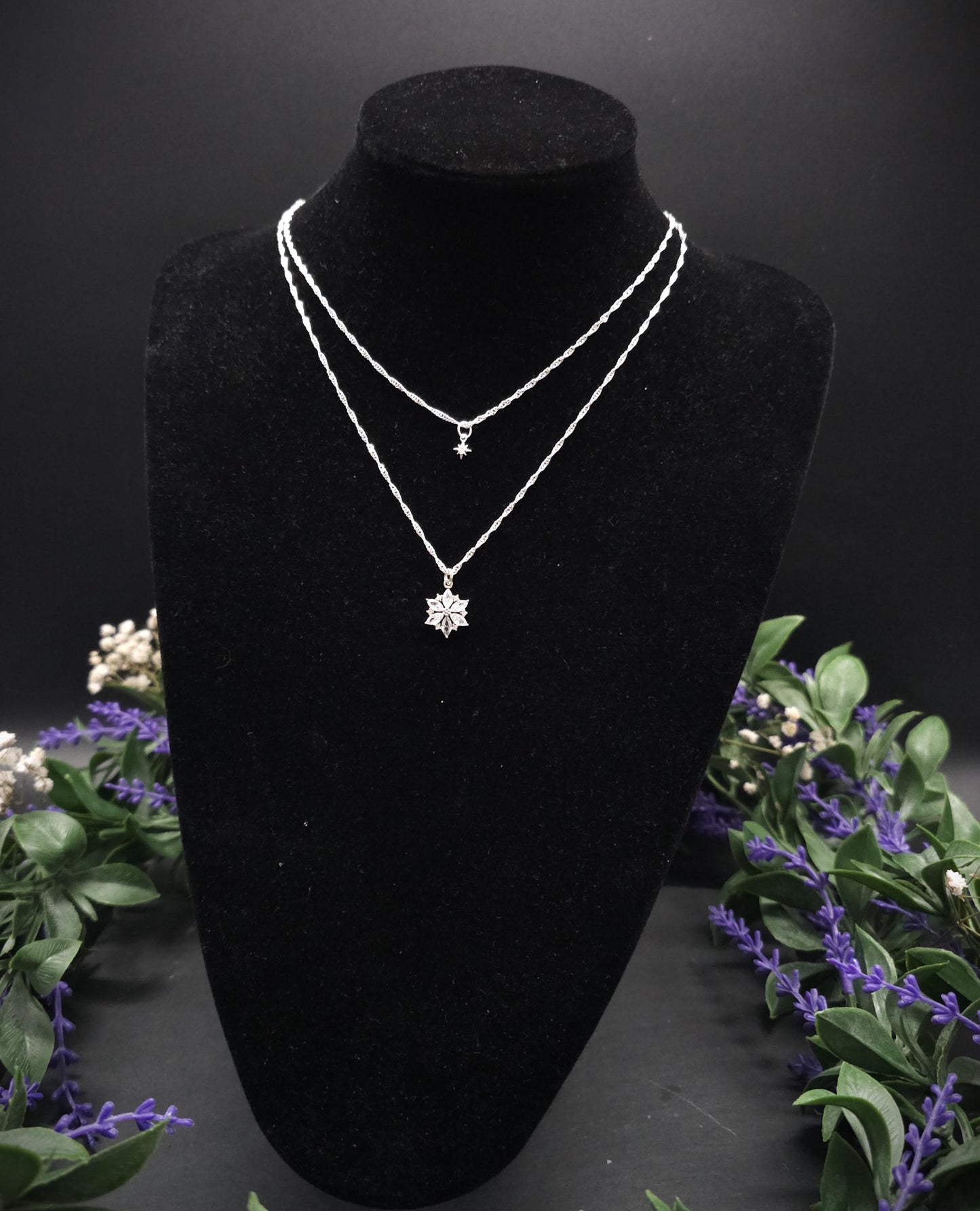 925 Sterling Silber Sternanhänger mit Zirkonia ~ Anhänger Auswahl ~ eleganter Silberschmuck ~ Sternkette