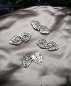 Vintage-Style Strass-Schließen ~ limitiert ~ Funkelnde Metallverschluss-Paare für DIY, Upcycling und Brautmode