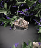 Dekorativer Haarkamm mit Labradorit, Fantasy & Vintage Kopfschmuck