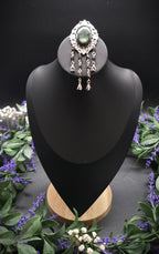 Art Nouveau Brosche mit Labradorit ~ Elfen Schmuck ~ Fantasy Gewandbrosche ~ Mittelalter Accessoire ~ Naturstein Brosche