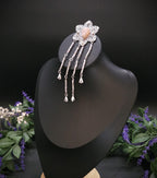 Pfirsich Mondstein Brosche ~ Art Nouveau–Blüten Pin ~ Elfen Schmuck ~ Fantasy Gewandschmuck ~ LARP Accessoire