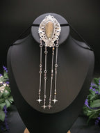 Art Nouveau Brosche mit Labradorit ~ Fantasy Schmuck ~ Elfen Brosche ~ LARP Accessoire