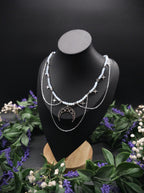 Edelstahl Mond Halskette ~ Größenverstellbares Collier ~ Celestial Sternen Schmuck ~ Fantasy Accessoire