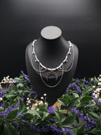 Edelstahl Mond Halskette ~ Größenverstellbares Collier ~ Celestial Sternen Schmuck ~ Fantasy Accessoire