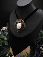 Mondstein Brosche ~ Art Nouveau Jugendstil Accessoire ~ Elbenschmuck ~ Fantasy Schmuck