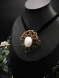 Mondstein Brosche ~ Art Nouveau Jugendstil Accessoire ~ Elbenschmuck ~ Fantasy Schmuck