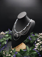 Edelstahl Mond Halskette ~ Größenverstellbares Collier ~ Celestial Sternen Schmuck ~ Fantasy Accessoire