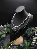 Edelstahl Mond Halskette ~ Größenverstellbares Collier ~ Celestial Sternen Schmuck ~ Fantasy Accessoire