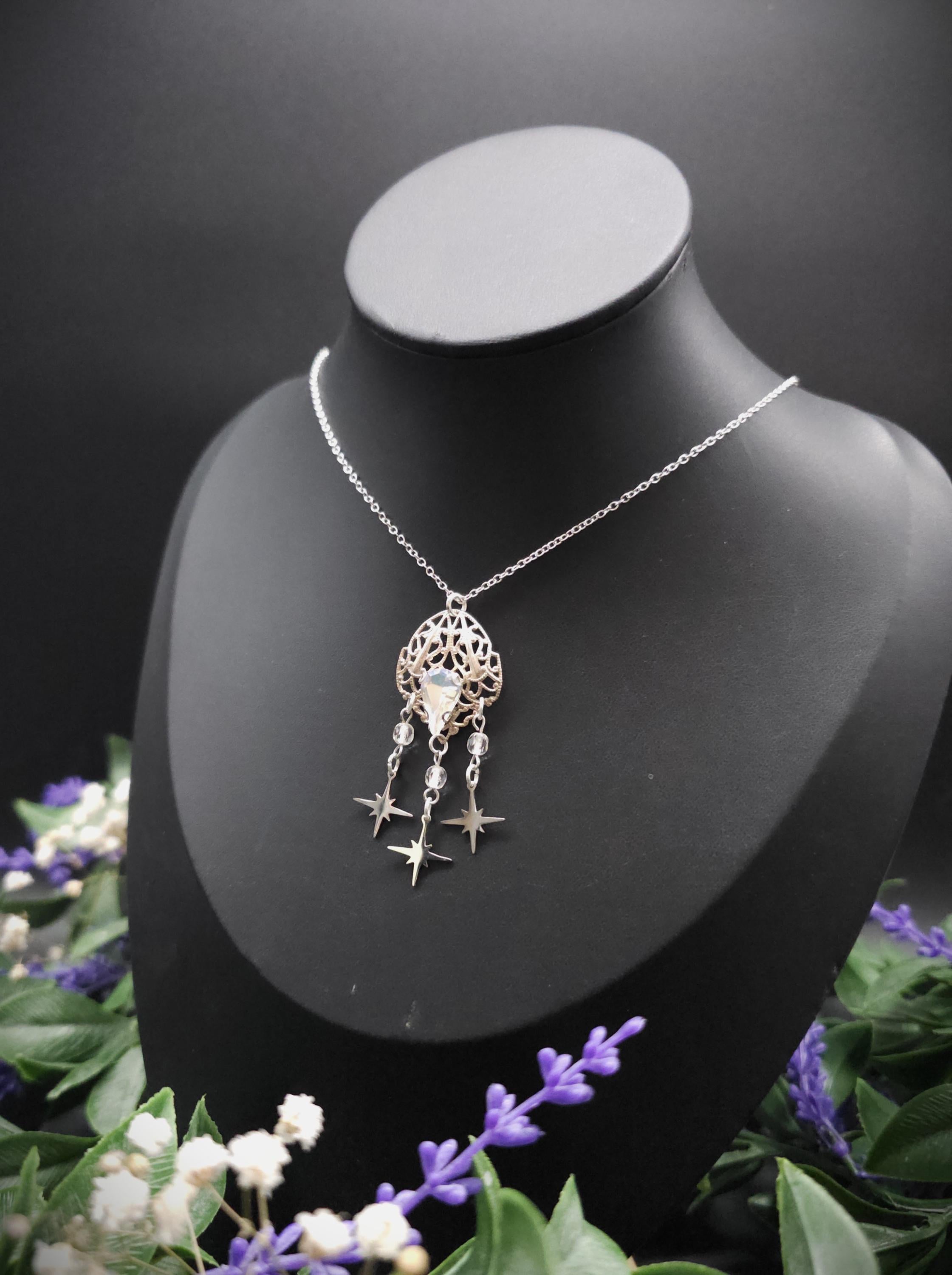 Sternen Halskette ~ Edelstahl Kette ~Fantasy Schmuck ~ Elfen Choker