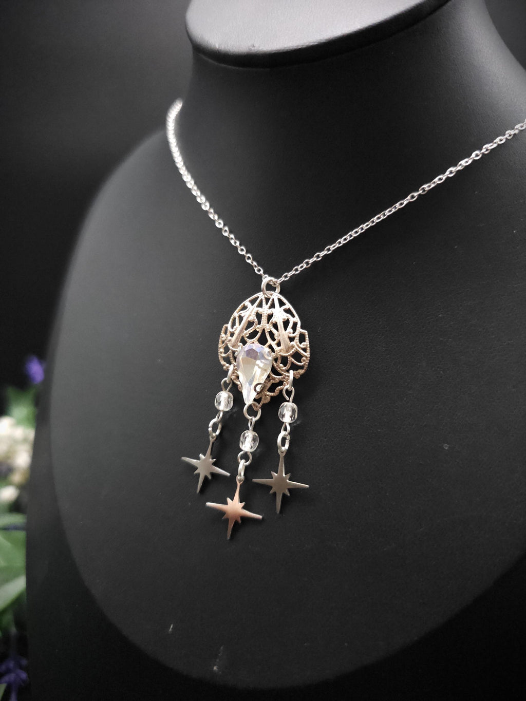 Sternen Halskette ~ Edelstahl Kette ~Fantasy Schmuck ~ Elfen Choker