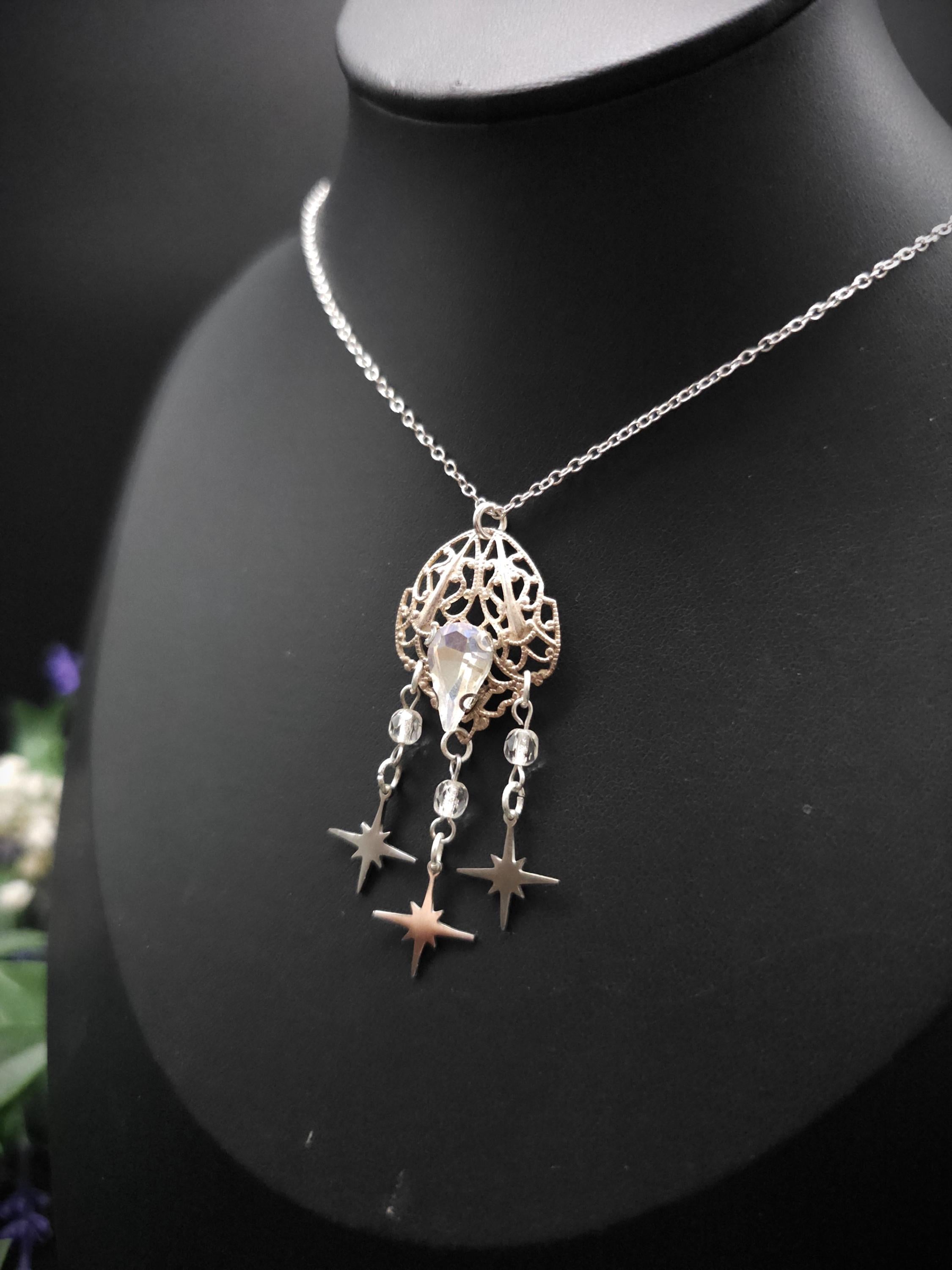 Sternen Halskette ~ Edelstahl Kette ~Fantasy Schmuck ~ Elfen Choker