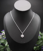 Zirconia Star Necklace ~ Stainless Steel Silver Fantasy Chain ~ Bridal Elven Jewelry