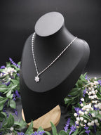 Zirconia Star Necklace ~ Stainless Steel Silver Fantasy Chain ~ Bridal Elven Jewelry