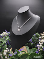 Zirconia Star Necklace ~ Stainless Steel Silver Fantasy Chain ~ Bridal Elven Jewelry