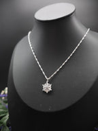 Zirconia Star Necklace ~ Stainless Steel Silver Fantasy Chain ~ Bridal Elven Jewelry