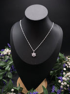 Zirconia Star Necklace ~ Stainless Steel Silver Fantasy Chain ~ Bridal Elven Jewelry