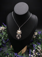 Fantasy Halskette mit Perlen Cabochon & Türkis ~ Edelstahl Kette ~ Elbenschmuck