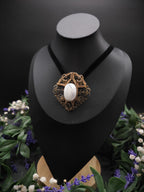 Mondstein Brosche ~ Art Nouveau Jugendstil Accessoire ~ Elbenschmuck ~ Fantasy Schmuck