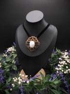Mondstein Brosche ~ Art Nouveau Jugendstil Accessoire ~ Elbenschmuck ~ Fantasy Schmuck