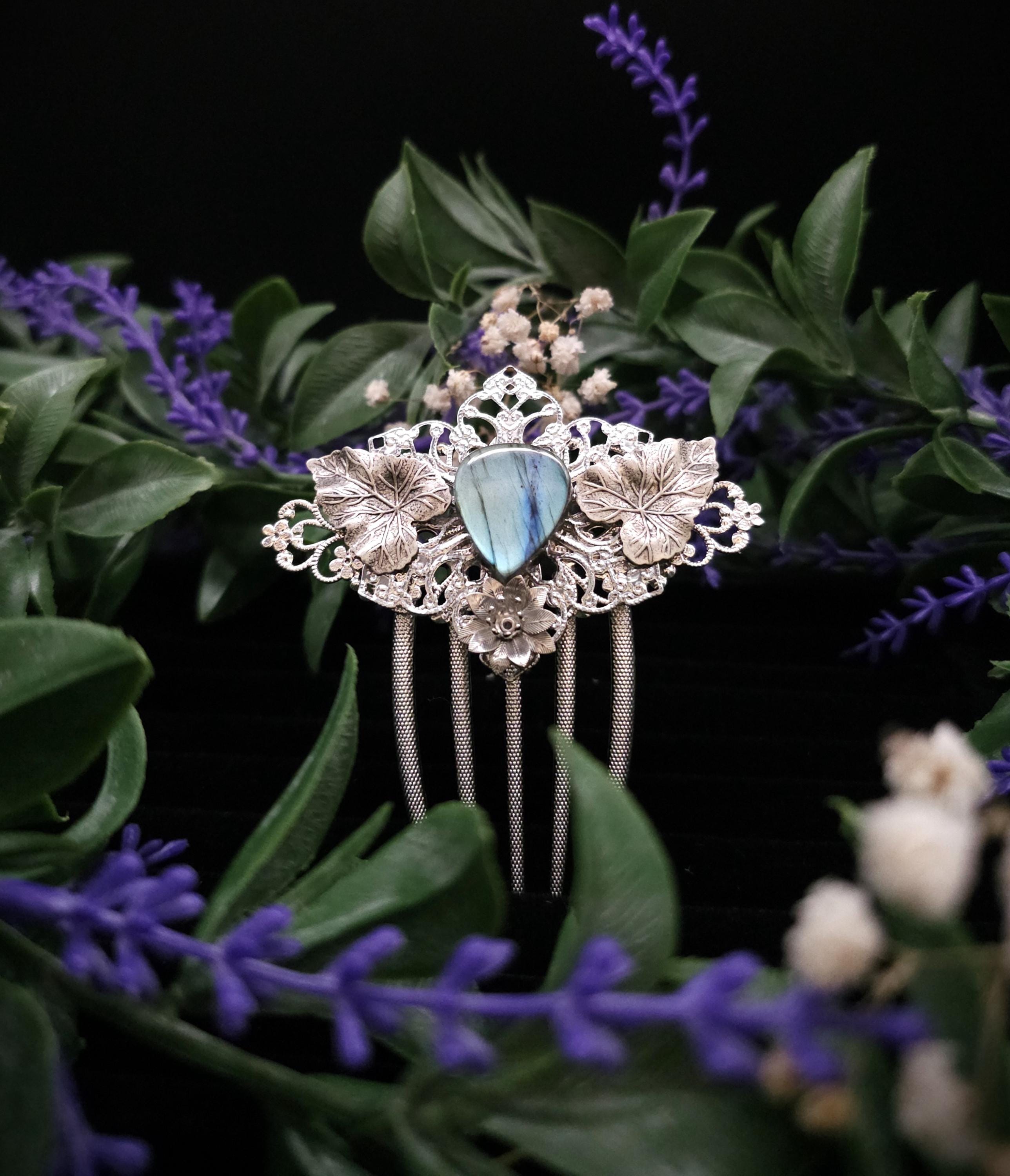 Braut Haarkamm ~ Woodland Wedding ~ Fairy Haarschmuck ~ Fantasy Haar Accessoire ~ Art Nouveau Schmuck