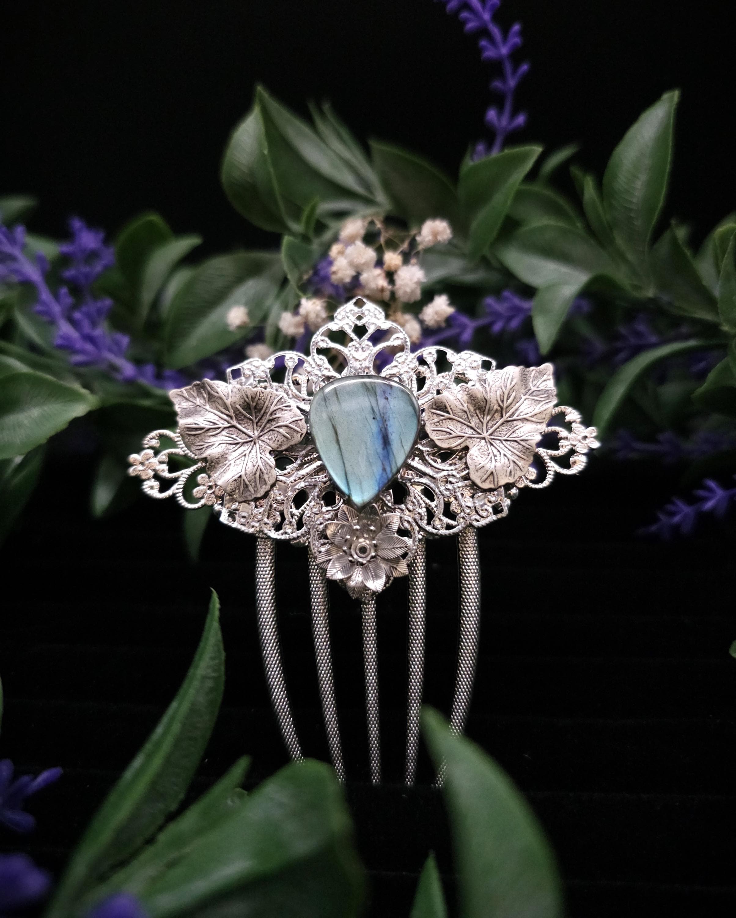 Braut Haarkamm ~ Woodland Wedding ~ Fairy Haarschmuck ~ Fantasy Haar Accessoire ~ Art Nouveau Schmuck
