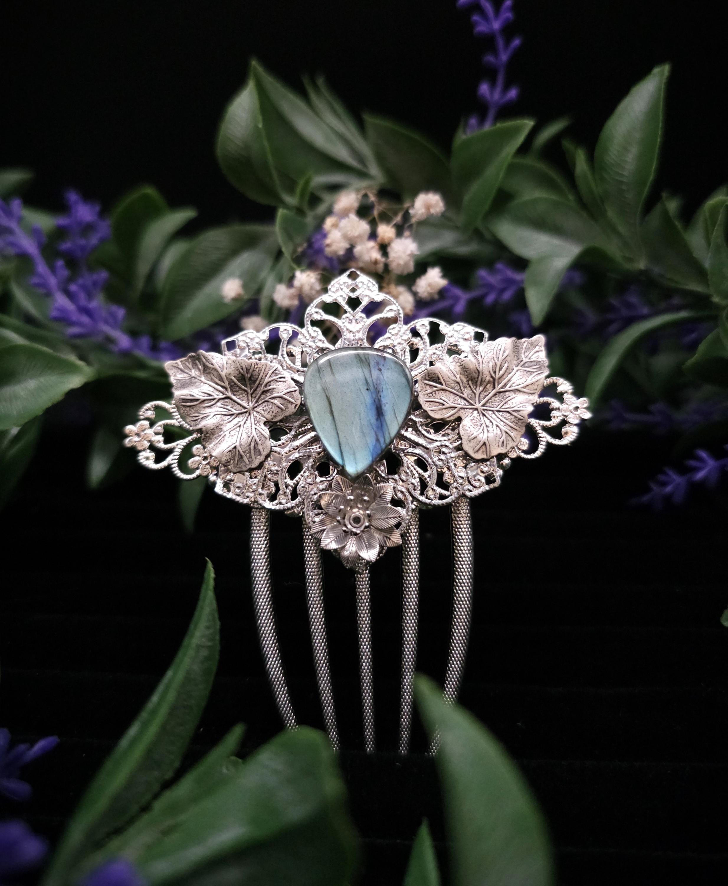 Braut Haarkamm ~ Woodland Wedding ~ Fairy Haarschmuck ~ Fantasy Haar Accessoire ~ Art Nouveau Schmuck
