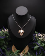 Opalith Blattkette ~ Art Nouveau Halskette ~ Efeu Anhänger ~ Fantasy Schmuck ~ Woodland Hochzeit ~ 925 Silber Kette