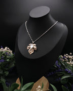 Opalith Blattkette ~ Art Nouveau Halskette ~ Efeu Anhänger ~ Fantasy Schmuck ~ Woodland Hochzeit ~ 925 Silber Kette