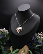 Opalith Blattkette ~ Art Nouveau Halskette ~ Efeu Anhänger ~ Fantasy Schmuck ~ Woodland Hochzeit ~ 925 Silber Kette