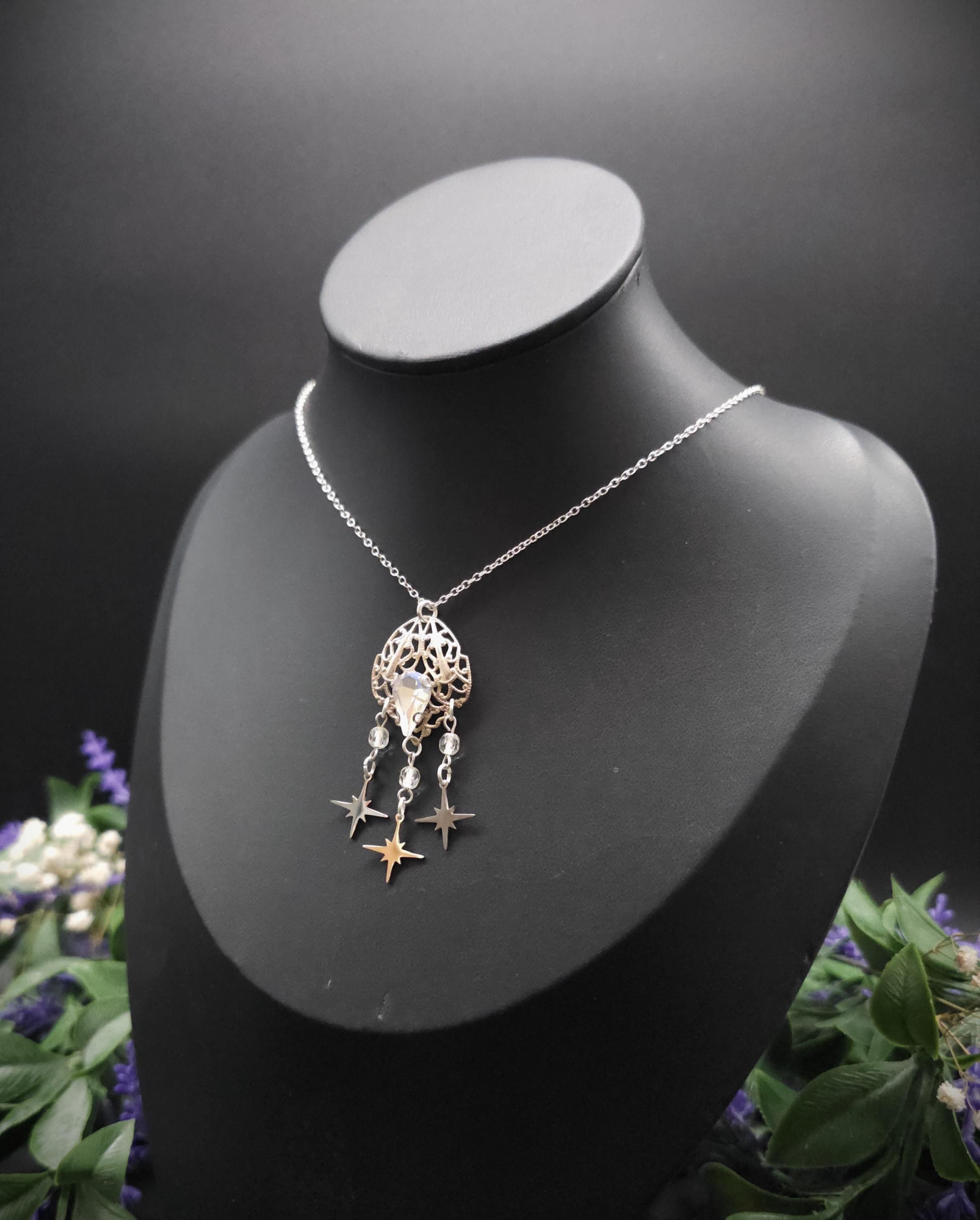 Sternen Halskette ~ Edelstahl Kette ~Fantasy Schmuck ~ Elfen Choker