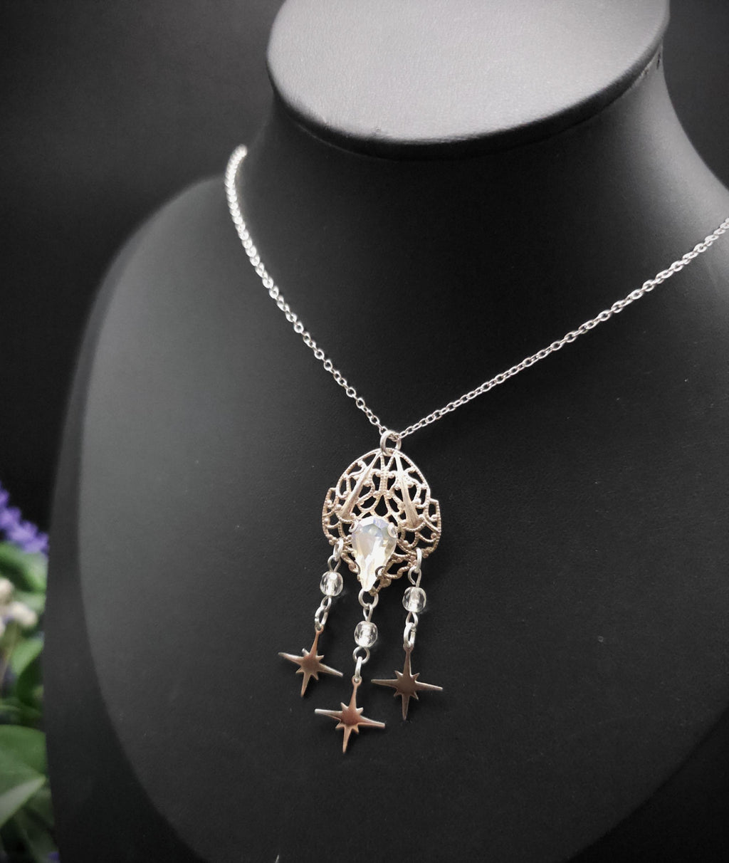Sternen Halskette ~ Edelstahl Kette ~Fantasy Schmuck ~ Elfen Choker