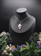 Eichenblatt Halskette mit Opalith ~ Natur Schmuck ~ Fantasy Schmuck ~ Art Nouveau Anhänger ~ Geschenk für sie