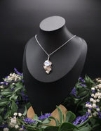 Eichenblatt Halskette mit Opalith ~ Natur Schmuck ~ Fantasy Schmuck ~ Art Nouveau Anhänger ~ Geschenk für sie