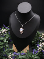 Eichenblatt Halskette mit Opalith ~ Natur Schmuck ~ Fantasy Schmuck ~ Art Nouveau Anhänger ~ Geschenk für sie