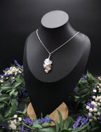Eichenblatt Halskette mit Opalith ~ Natur Schmuck ~ Fantasy Schmuck ~ Art Nouveau Anhänger ~ Geschenk für sie