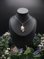 Eichenblatt Halskette mit Opalith ~ Natur Schmuck ~ Fantasy Schmuck ~ Art Nouveau Anhänger ~ Geschenk für sie